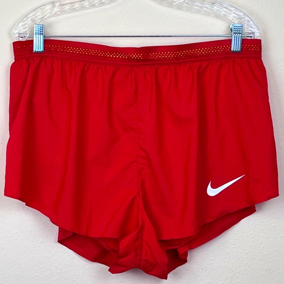 Nike Pro Elite Racing Shorts Men’s XXL Red/Volt Yellow/White Performance Lined - Picture 1 of 12